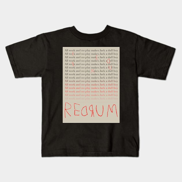 REDRUM in frame Kids T-Shirt by BrianPower